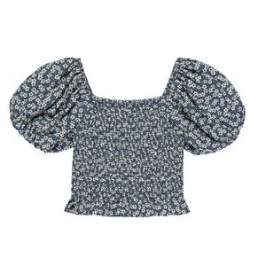 Rylee + cru trixie top in blue floral nwt